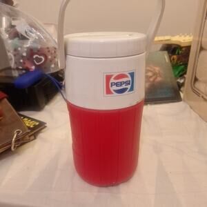 Vintage 80s Coleman #5580 Pizza Hut Pepsi Relief Pitcher 1/2 Gallon Jug Thermos